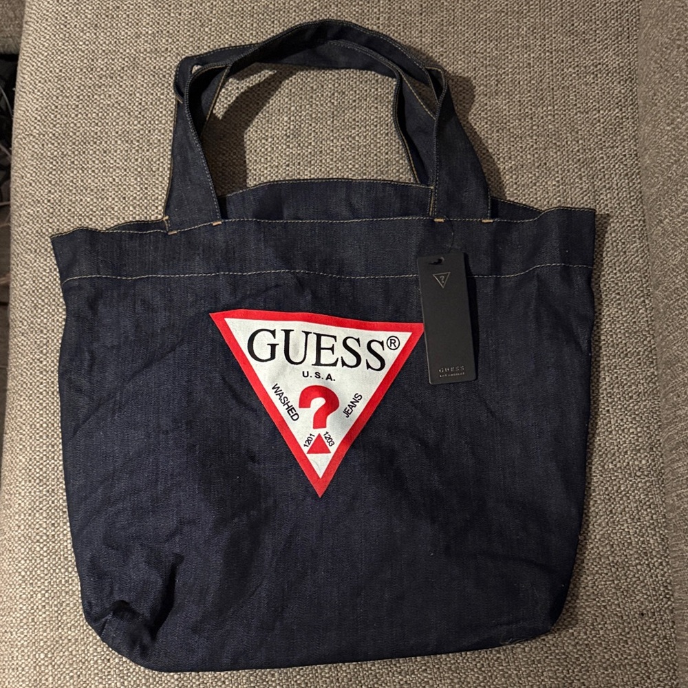 GUESS Denim Blue Tote